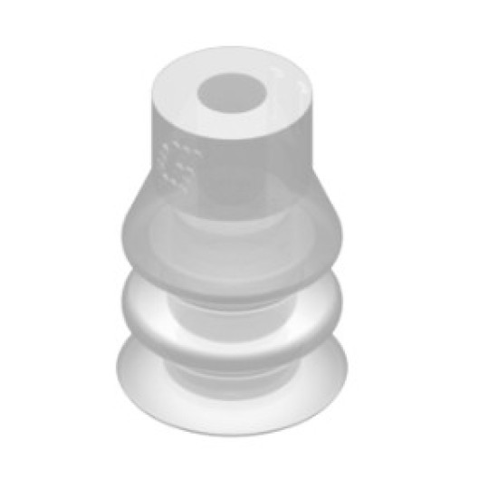 11mm-es FDA szilikon kétharmonikás tapadókorong, csatlakozó nélkül.