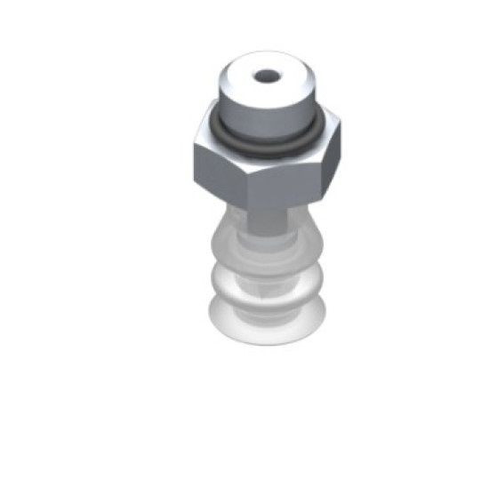 11mm-es FDA szilikon kétharmonikás tapadókorong, G1/8" külső menettel.