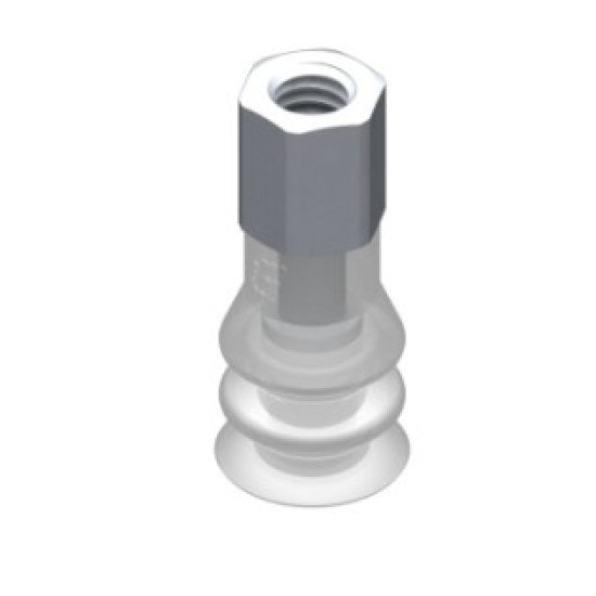 11mm-es FDA szilikon kétharmonikás tapadókorong, M5 belső menettel.