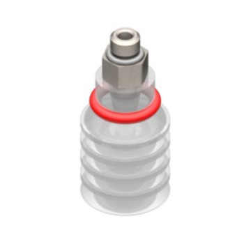 15mm-es FDA szilikon többredős tapadókorong, M5 külső menettel.