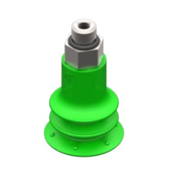 15mm-es PU 50 harmonikás tapadókorong, M5 külső menettel.