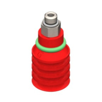 15mm-es szilikon többharmonikás tapadókorong, M5 külső menettel.
