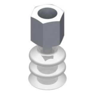 16mm-es FDA szilikon kétharmonikás tapadókorong, G1/8" belső menettel.
