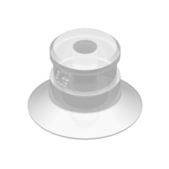 16mm-es FDA szilikon lapos tapadókorong, csatlakozó nélkül.