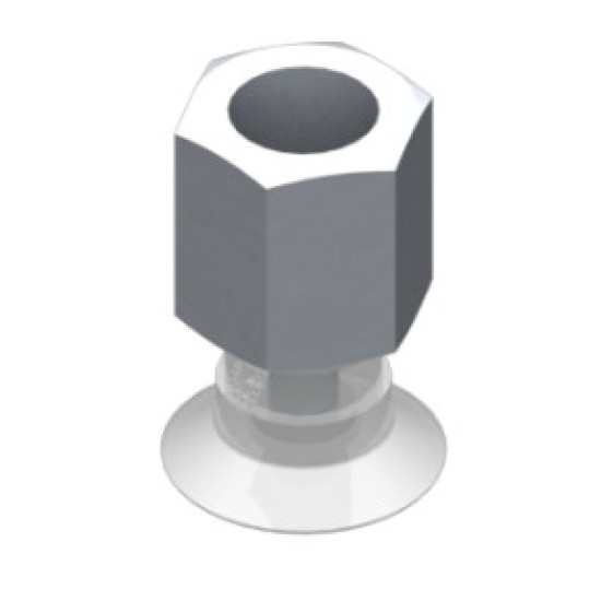 16mm-es FDA szilikon lapos tapadókorong, G1/8" belső menettel.