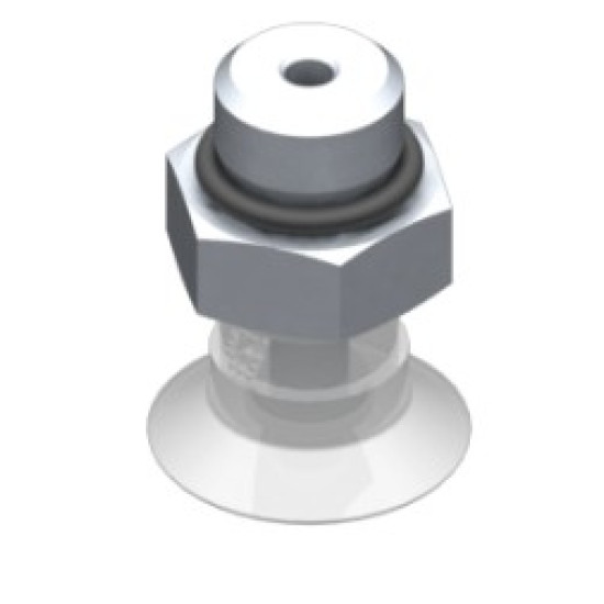 16mm-es FDA szilikon lapos tapadókorong, G1/8" külső menettel.