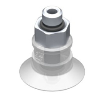 16mm-es FDA szilikon lapos tapadókorong, M5 külső menettel.