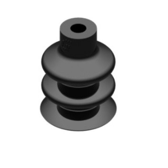 16mm-es NBR 50 kétharmonikás tapadókorong, csatlakozó nélkül.