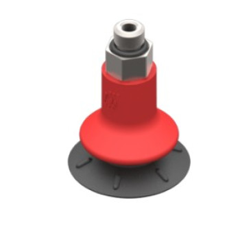 20mm-es PU 30/60 harmonikás tapadókorong, M5 külső menettel.