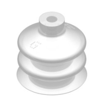 22mm-es FDA szilikon kétharmonikás tapadókorong, csatlakozó nélkül.