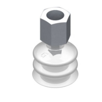 22mm-es FDA szilikon kétharmonikás tapadókorong, G1/8" belső menettel.