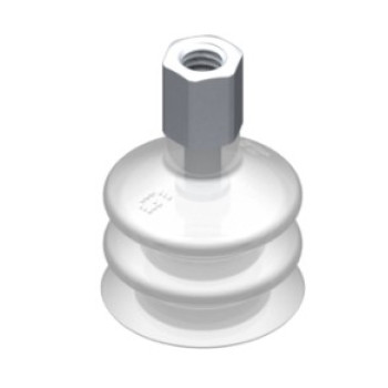 22mm-es FDA szilikon kétharmonikás tapadókorong, M5 belső menettel.