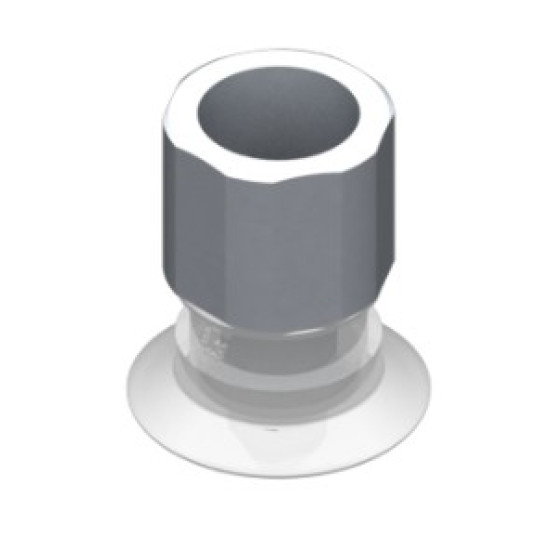 22mm-es FDA szilikon lapos tapadókorong, G1/4" belső menettel.