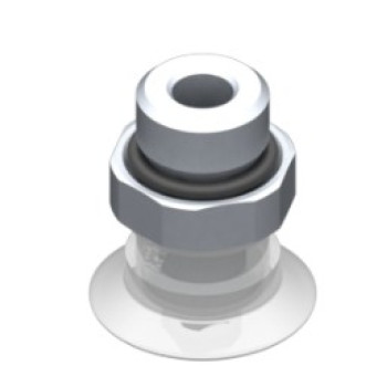 22mm-es FDA szilikon lapos tapadókorong, G1/4" külső menettel.