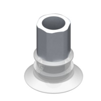 22mm-es FDA szilikon lapos tapadókorong, G1/8" belső menettel.