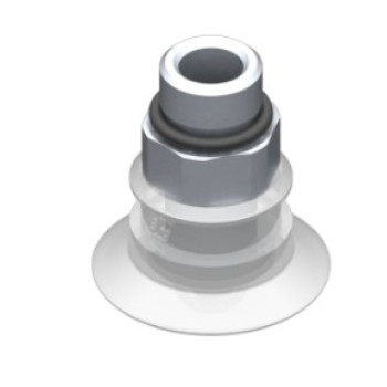 22mm-es FDA szilikon lapos tapadókorong, G1/8" külső menettel.