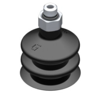 22mm-es NBR 50 kétharmonikás tapadókorong, M5 külső menettel.