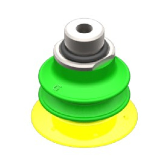 25mm PU 30/60 tapadó, G1/8" külső/M5 belső menettel, 0.6mm fojtással.