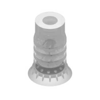 30mm-es FDA szilikon többredős tapadókorong, csatlakozó nélkül.