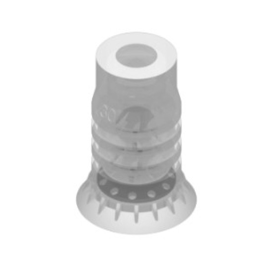 30mm-es FDA szilikon többredős tapadókorong, csatlakozó nélkül.