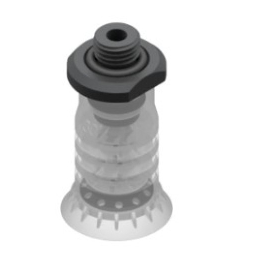30mm-es FDA szilikon többredős tapadókorong, G1/4" külső menettel.