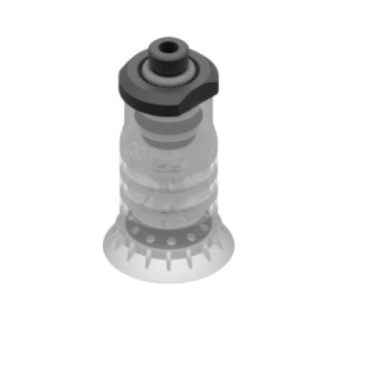 30mm-es FDA szilikon többredős tapadókorong, G1/8" külső menettel.