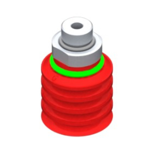 30mm-es szilikon többredős tapadókorong, G1/4" külső menettel.
