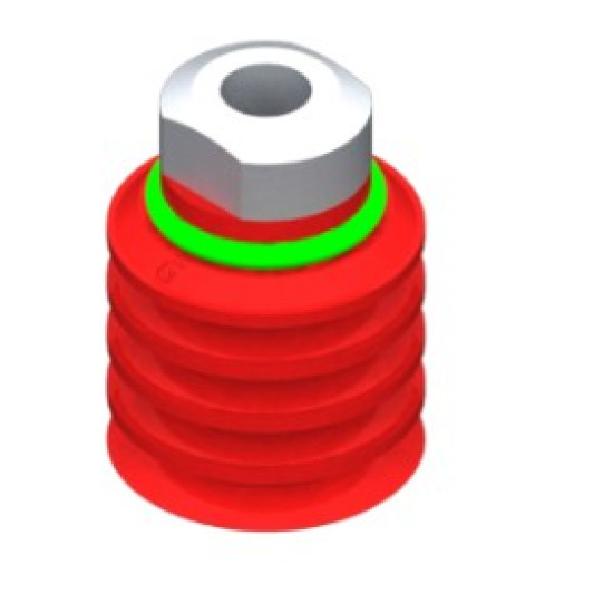30mm-es szilikon többredős tapadókorong, G1/8" belső menettel.