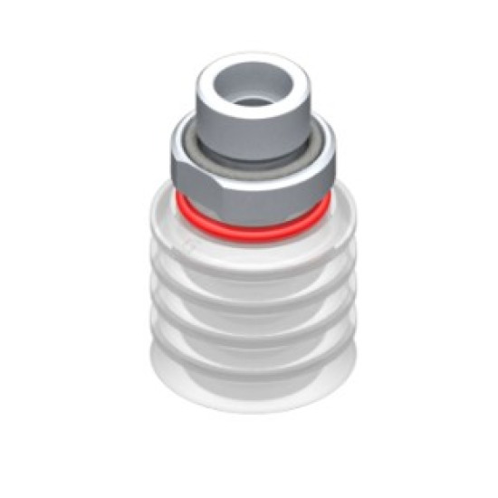 30mm-es FDA szilikon többredős tapadókorong, G3/8" külső menettel.