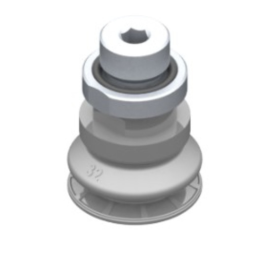32mm-es NBR 60 harmonikás tapadókorong, G3/8" külső menettel.