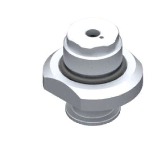 G3/8" szelepes csatlakozó (24mm hatlap), önzáró és kalibrált furattal.