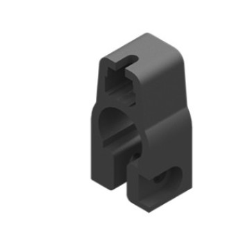 Nylon rögzítőbilincs 8 mm-es mikrohengerekhez, acél rögzítőkkel.