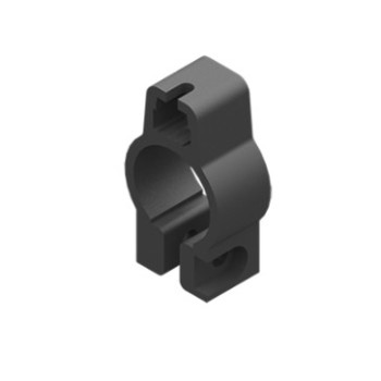 Nylon rögzítőbilincs 12 mm-es mikrohengerekhez, acél rögzítőkkel.