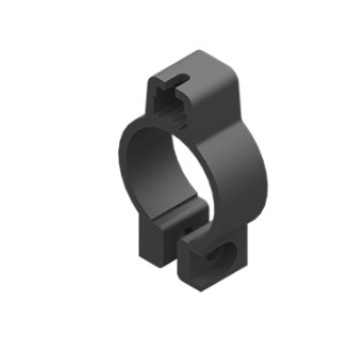 Nylon rögzítőbilincs 16 mm-es mikrohengerekhez, acél rögzítőkkel.
