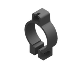 Nylon rögzítőbilincs 20 mm-es mikrohengerekhez, acél rögzítőkkel.