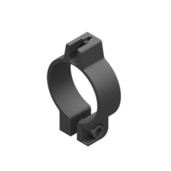 Nylon rögzítőbilincs 20 mm-es hengerekhez, acél rögzítőkkel.
