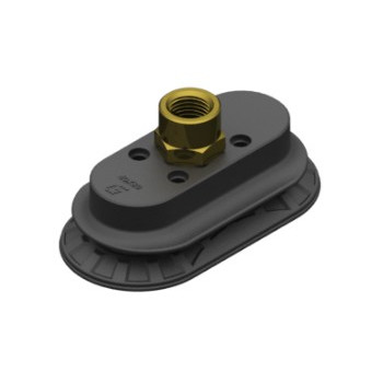 40x80mm-es NBR 60 ovális harmonikás tapadókorong, G1/4" belső menettel.