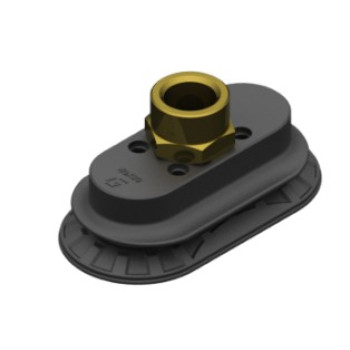 40x80mm-es NBR 60 ovális harmonikás tapadókorong, G3/8" belső menettel.