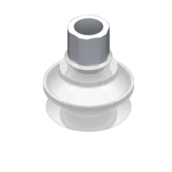 33mm-es, FDA szilikon harmonikás tapadókorong, G1/4" belső menetes csatlakozóval