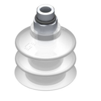 33mm-es FDA szilikon kétharmonikás tapadókorong, G1/8" külső menettel.
