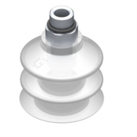33mm-es FDA szilikon kétharmonikás tapadókorong, G1/8" külső menettel.