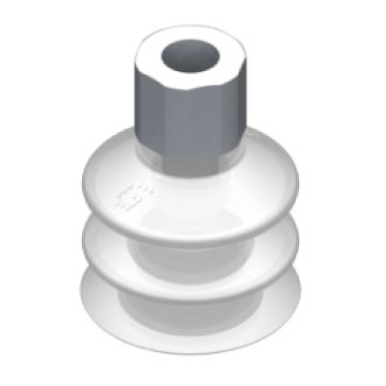 33mm-es FDA szilikon kétharmonikás tapadókorong, G1/8" belső menettel.