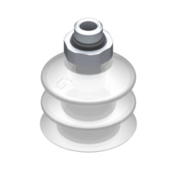 33mm-es FDA szilikon kétharmonikás tapadókorong, G1/8" külső menettel.