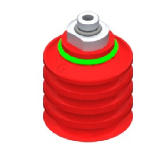 40mm-es szilikon többredős tapadókorong, G1/8" külső menettel.