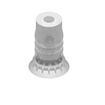 41mm-es FDA szilikon többredős tapadókorong, csatlakozó nélkül.