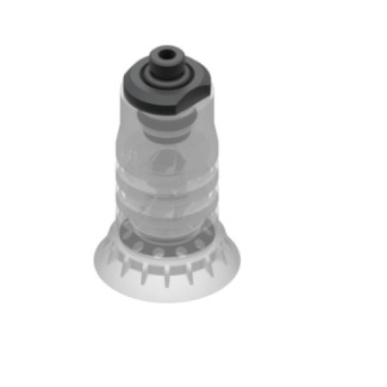 41mm-es FDA szilikon többredős tapadókorong, G1/8" külső menettel.