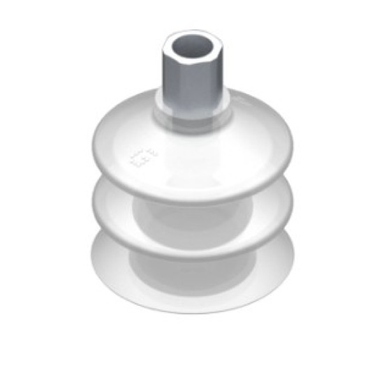 42mm-es FDA szilikon kétharmonikás tapadókorong, G1/8" belső menettel.