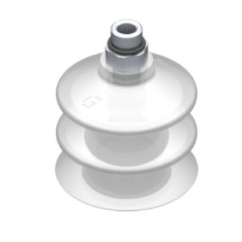 42mm-es FDA szilikon kétharmonikás tapadókorong, G1/8" külső menettel.