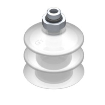 42mm-es FDA szilikon kétharmonikás tapadókorong, G1/8" külső menettel.