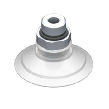 42mm-es FDA szilikon lapos tapadókorong, G1/4" külső menettel.